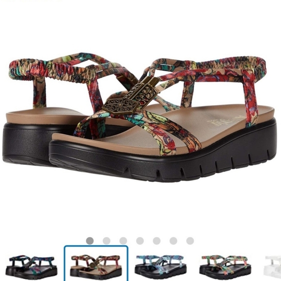 Alegria Roz Get Away Tan Floral Boho Sandal Size 8-8.5 NWOT'S - Picture 2 of 15
